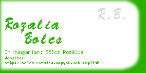 rozalia bolcs business card