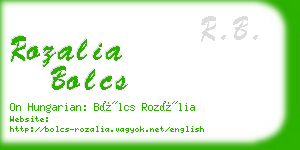 rozalia bolcs business card